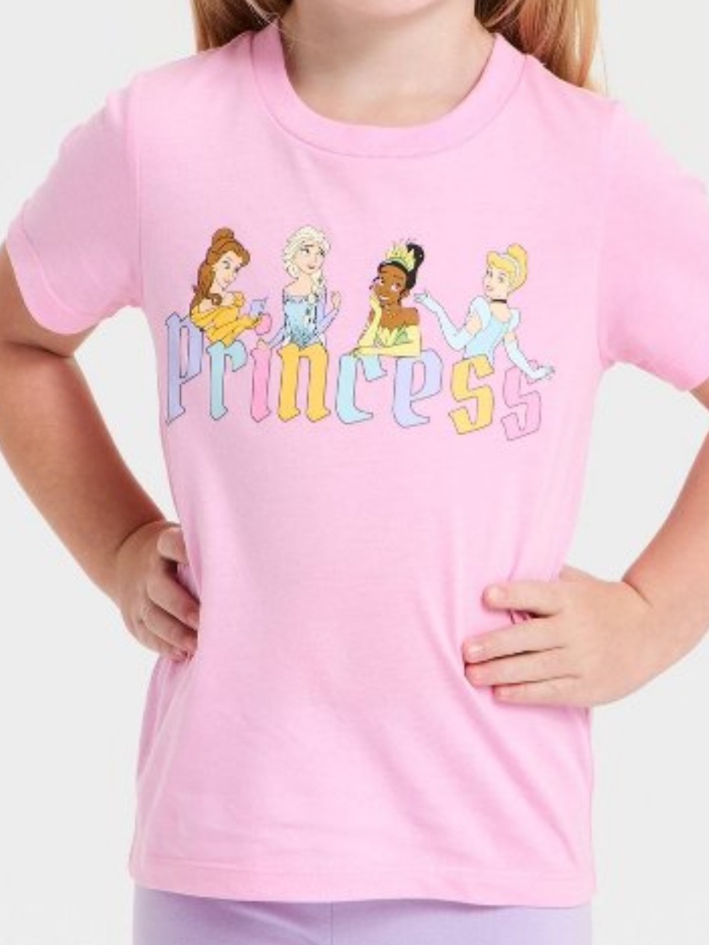 Disney Pink Princess Castle Graphic Tee